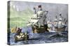 Columbus Expedition Coasting Along the Northern Shore of Cuba-null-Stretched Canvas