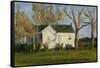 Columbus Farm House-Michael Budden-Framed Stretched Canvas