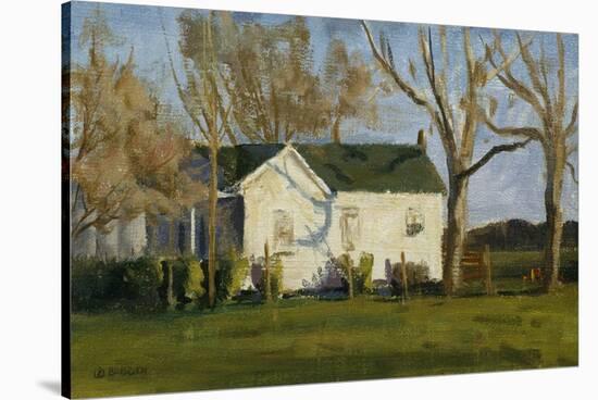 Columbus Farm House-Michael Budden-Stretched Canvas