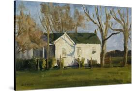 Columbus Farm House-Michael Budden-Stretched Canvas