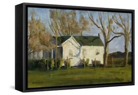 Columbus Farm House-Michael Budden-Framed Stretched Canvas