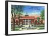 Columbus, Georgia, Exterior View of the Court House, View of Fountain and Square-Lantern Press-Framed Art Print