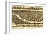 Columbus, Georgia - Panoramic Map-Lantern Press-Framed Art Print