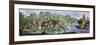 Columbus' Hospitable Reception by Guacanagari, c.1492-null-Framed Giclee Print