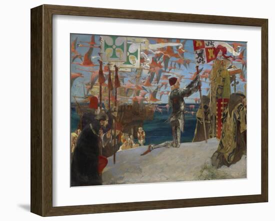 Columbus in the New World, 1906-Edwin Austin Abbey-Framed Giclee Print