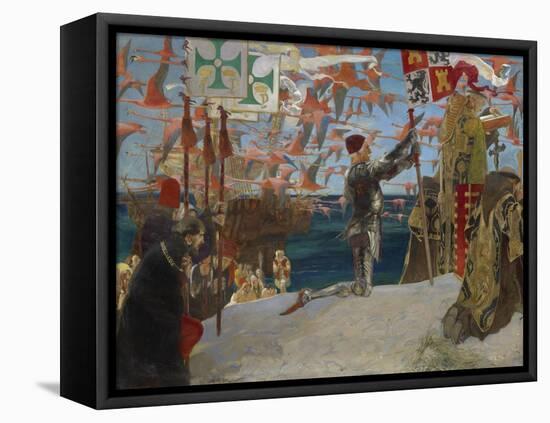 Columbus in the New World, 1906-Edwin Austin Abbey-Framed Stretched Canvas