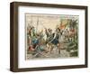 Columbus Lands 1492-null-Framed Art Print