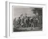 Columbus Lands on Watling Island-H.b. Hall-Framed Art Print