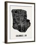 Columbus Map Art Print-null-Framed Art Print