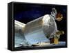 Columbus Module of the ISS, Artwork-David Ducros-Framed Stretched Canvas