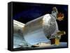 Columbus Module of the ISS, Artwork-David Ducros-Framed Stretched Canvas