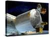 Columbus Module of the ISS, Artwork-David Ducros-Stretched Canvas