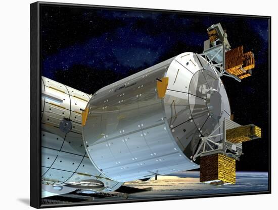 Columbus Module of the ISS, Artwork-David Ducros-Framed Photographic Print