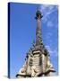 Columbus Monument in Port Vell, Barcelona, Catalonia, Spain, Europe-Richard Cummins-Stretched Canvas