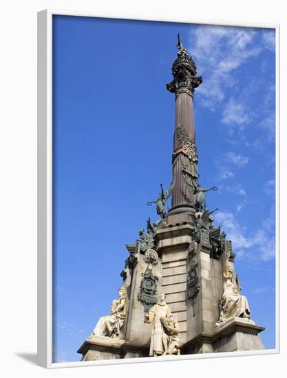 Columbus Monument in Port Vell, Barcelona, Catalonia, Spain, Europe-Richard Cummins-Framed Photographic Print