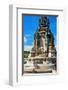 Columbus monument on the Placa del Portal de la Pau, Barcelona, Catalonia, Spain-null-Framed Art Print