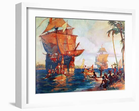 Columbus: New World, 1492-W.j. Aylward-Framed Giclee Print