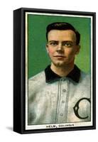 Columbus, OH, Columbus Minor League, Ross Helm, Baseball Card-Lantern Press-Framed Stretched Canvas