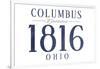 Columbus, Ohio - Established Date (Blue)-Lantern Press-Framed Art Print