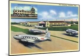 Columbus, Ohio - Landed Twa Planes at Port Columbus-Lantern Press-Mounted Art Print