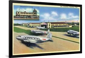 Columbus, Ohio - Landed Twa Planes at Port Columbus-Lantern Press-Framed Art Print