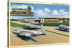 Columbus, Ohio - Landed Twa Planes at Port Columbus-Lantern Press-Stretched Canvas