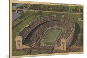 Columbus, Ohio - Ohio State University Stadium from Air-Lantern Press-Stretched Canvas