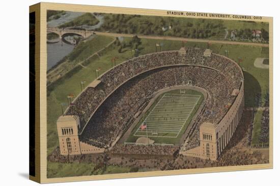 Columbus, Ohio - Ohio State University Stadium from Air-Lantern Press-Stretched Canvas