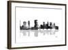 Columbus Ohio Skyline BG 1-Marlene Watson-Framed Giclee Print