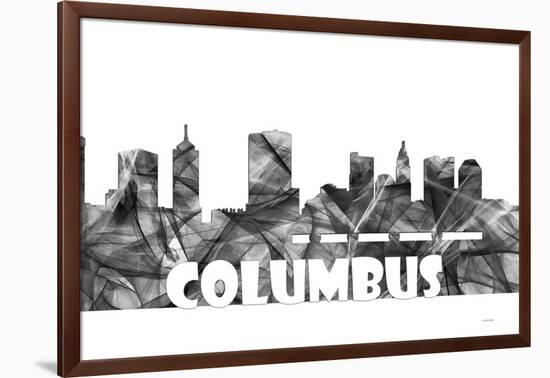 Columbus Ohio Skyline BG 2-Marlene Watson-Framed Giclee Print