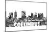 Columbus Ohio Skyline BG 2-Marlene Watson-Mounted Giclee Print