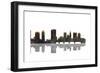 Columbus Ohio Skyline BW 1-Marlene Watson-Framed Giclee Print