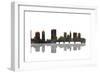 Columbus Ohio Skyline BW 1-Marlene Watson-Framed Giclee Print