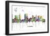 Columbus Ohio Skyline MCLR 1-Marlene Watson-Framed Giclee Print