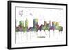 Columbus Ohio Skyline MCLR 1-Marlene Watson-Framed Giclee Print