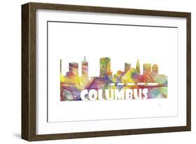 Columbus Ohio Skyline Mclr 2-Marlene Watson-Framed Giclee Print