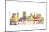 Columbus Ohio Skyline Mclr 2-Marlene Watson-Mounted Giclee Print