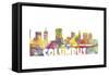 Columbus Ohio Skyline Mclr 2-Marlene Watson-Framed Stretched Canvas