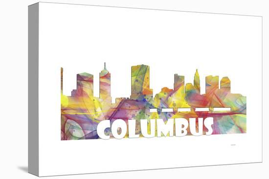 Columbus Ohio Skyline Mclr 2-Marlene Watson-Stretched Canvas