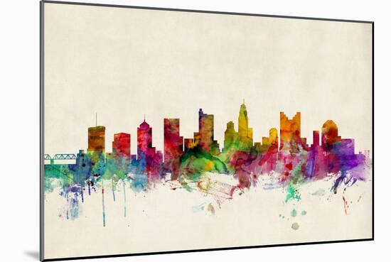 Columbus Ohio Skyline-Michael Tompsett-Mounted Art Print