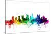 Columbus Ohio Skyline-Michael Tompsett-Stretched Canvas