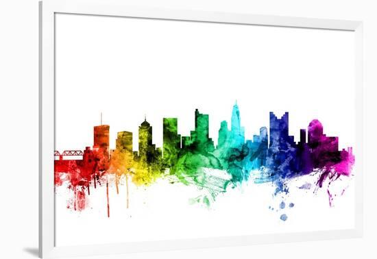 Columbus Ohio Skyline-Michael Tompsett-Framed Art Print