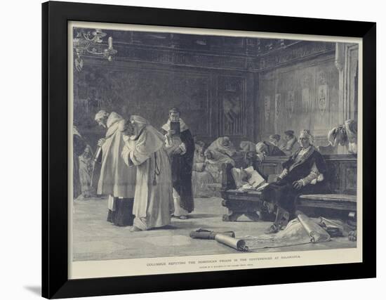 Columbus Refuting the Dominican Friars in the Conferences at Salamanca-Nicolo Barabino-Framed Giclee Print