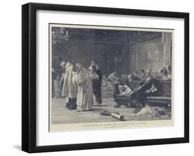 Columbus Refuting the Dominican Friars in the Conferences at Salamanca-Nicolo Barabino-Framed Giclee Print