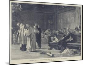 Columbus Refuting the Dominican Friars in the Conferences at Salamanca-Nicolo Barabino-Mounted Giclee Print