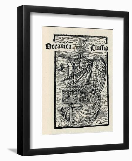 Columbus's Ship, the Santa Maria, (149), 1912-null-Framed Giclee Print