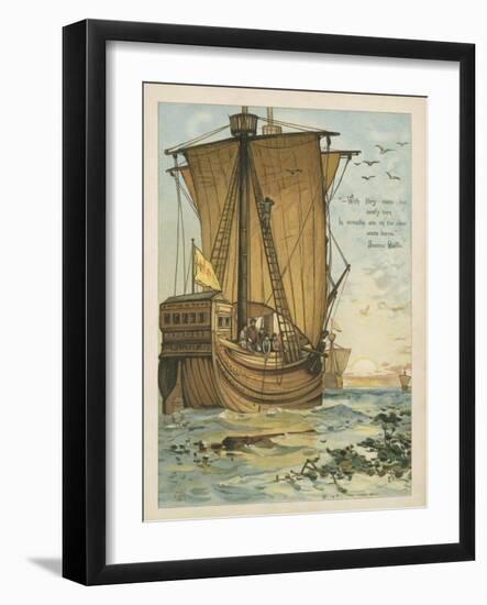 Columbus Sailing Through the Sargasso Sea-Andrew Melrose-Framed Giclee Print