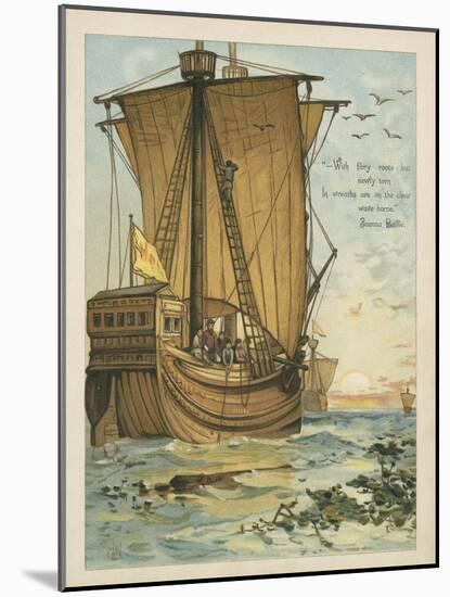 Columbus Sailing Through the Sargasso Sea-Andrew Melrose-Mounted Giclee Print