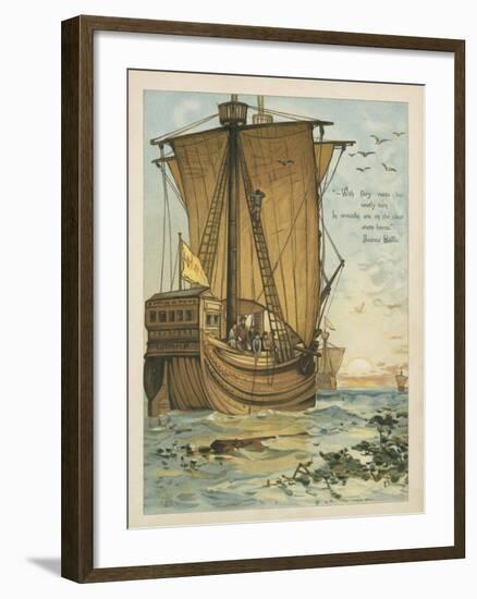 Columbus Sailing Through the Sargasso Sea-Andrew Melrose-Framed Giclee Print