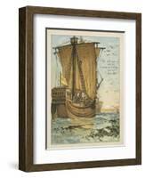 Columbus Sailing Through the Sargasso Sea-Andrew Melrose-Framed Giclee Print